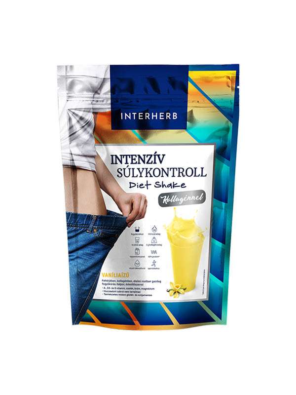 Interherb Diet Shake kollagénnel, vanília izű - 528g