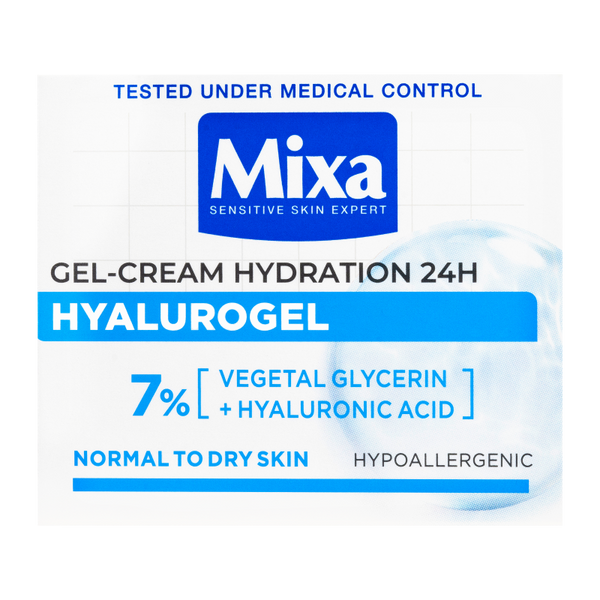 Mixa Hyalurogel könnyű hidratáló gél krém - 50 ml