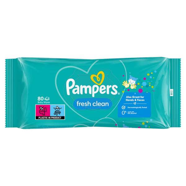 Pampers Fresh Clean nedves törlőkendő - 80 db