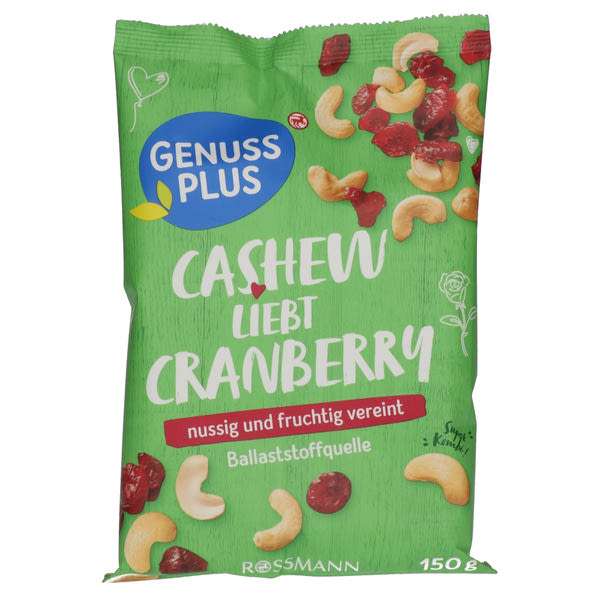Genuss Plus kesudió & áfonya mix - 150 g