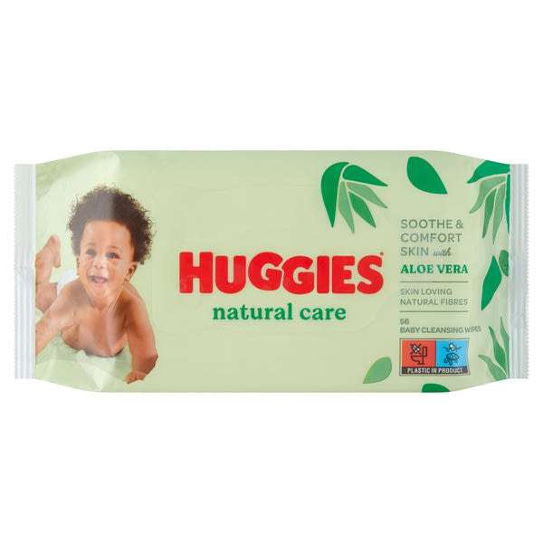 Huggies Natural Care nedves törlőkendő - 56 db