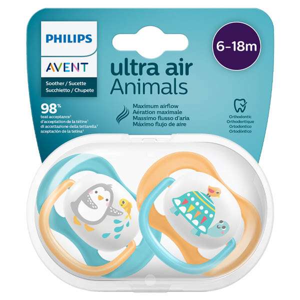 Philips Avent Ultra Air Happy játszócumi 6-18 hónapos korig - 2 db