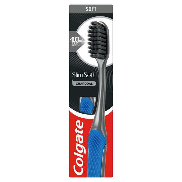 Colgate Slim Soft Charcoal lágy fogkefe - 1 db
