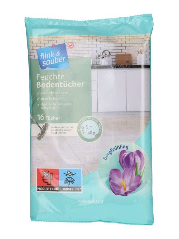 Flink&Saube nedves padlótörlőkendő - 16 db