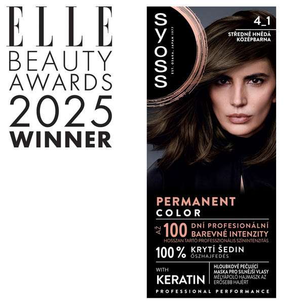 Syoss Color hajfesték 4-1 középbarna - 1 db