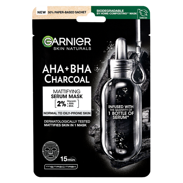 Garnier Skin Naturals Tisztító És Hidratáló Textil Maszk Tág Pórusokra - 28 g