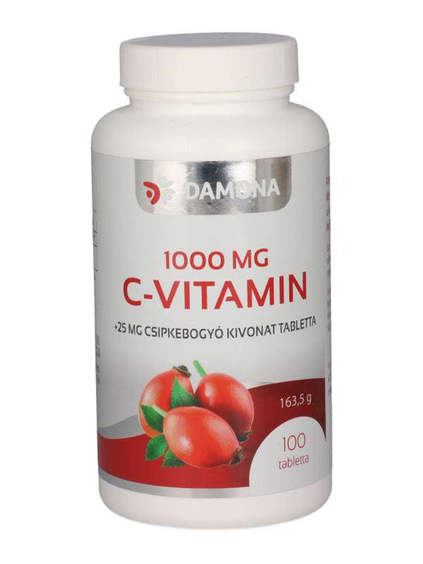 Damona C-vitamin 1000mg + csipkebogyó tabletta - 100 db