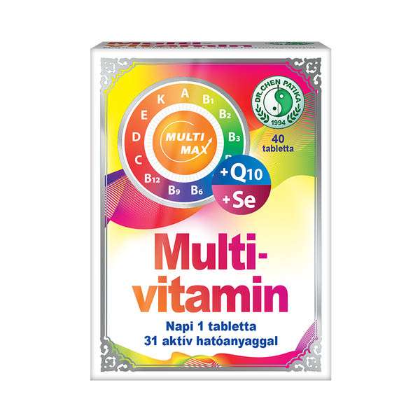 Dr. Chen Patika Multi-Max Vitamin + Q10 + Szelén tabletta - 40 db