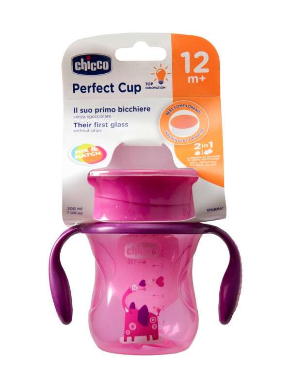 Chicco Perfect 360 Rózsaszín Itatópohár 12 Hónapos Kortól - 1 db