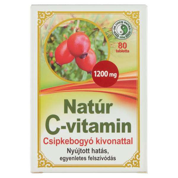 Dr. Chen Patika 1200mg Natúr C-Vitamin Csipkebogyóval tabletta - 80 g