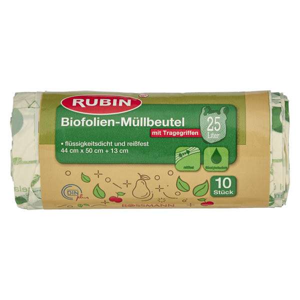 Rubin Bio füles szemeteszsák 25 liter - 10 db