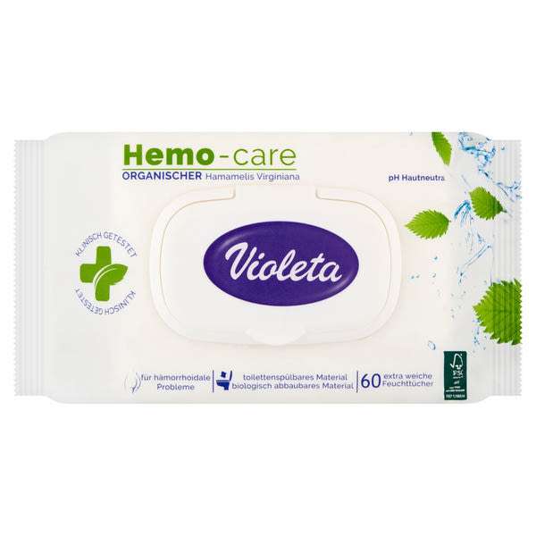 Violeta Hemo-Care nedves toalettpapír - 60 db