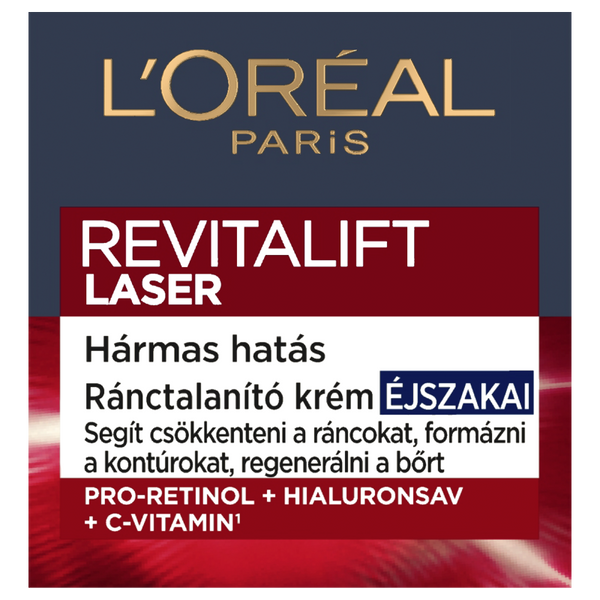 L'Oréal Paris Revitalift Laser hármas hatású öregedésgátló éjszakai krém - 50 ml