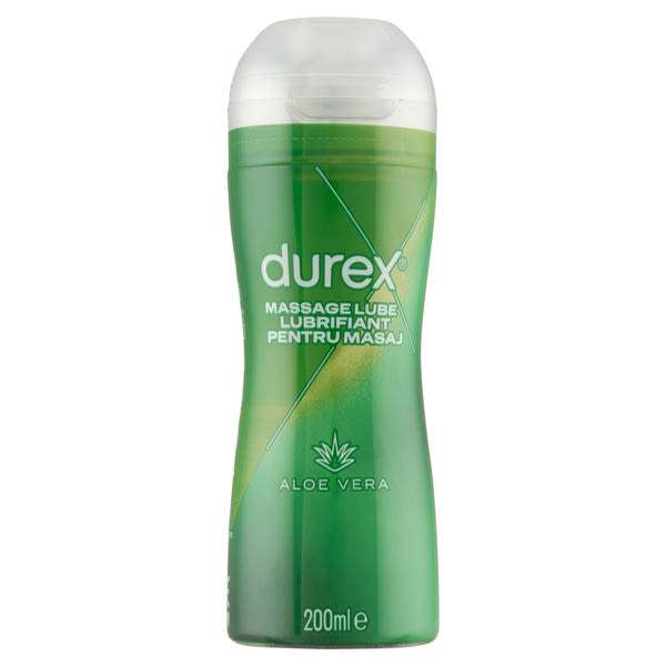 Durex 2in1 bőrnyugtató hatású aloe vera masszázsgél és síkosító - 200 ml