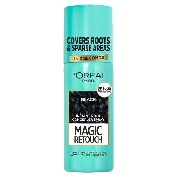 L'Oréal Paris Magic Retouch Hajtőszínező spray, fekete 75 ml - 1 db