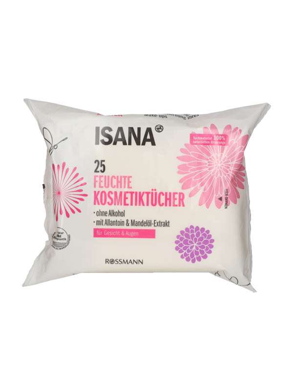 Isana nedves kozmetikai kendő -  25 db