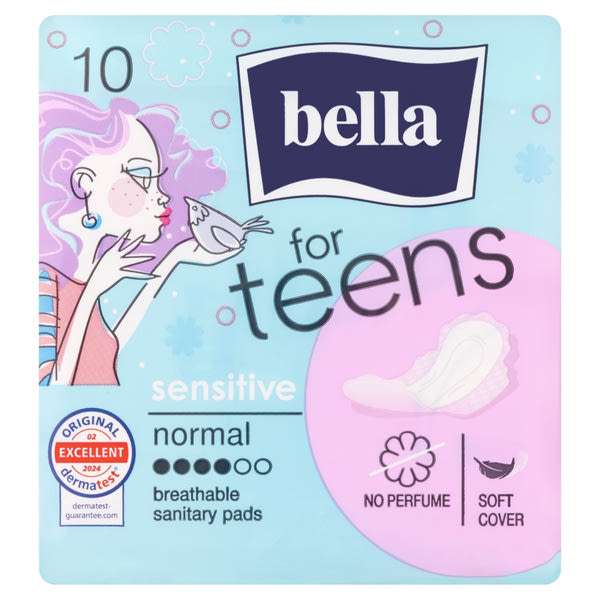 Bella For Teens Ultra Sensitive ultravékony légátereszto szárnyas egészségügyi betét - 10 db