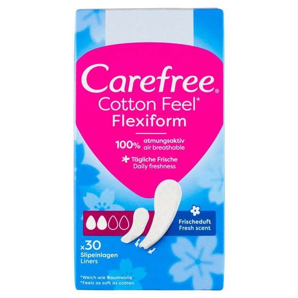 Carefree Cotton Flexiform tisztasági betét friss illattal - 30 db