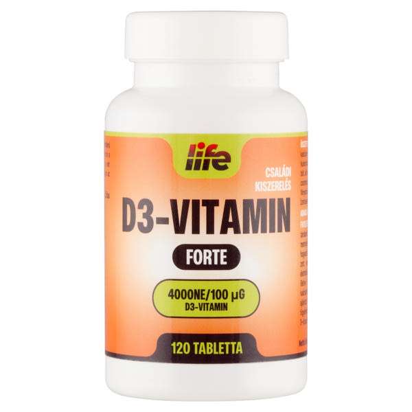 Life D3 vitamin tabletta - 120 db