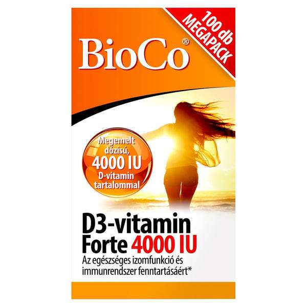 BioCo D3-vitamin Forte 4000 IU étrend-kiegészítő tabletta - 100 db