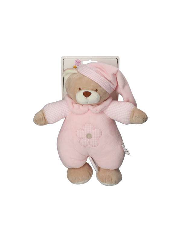 BabyBruin plüss zenélő maci 30 cm rózsaszín - 1 db