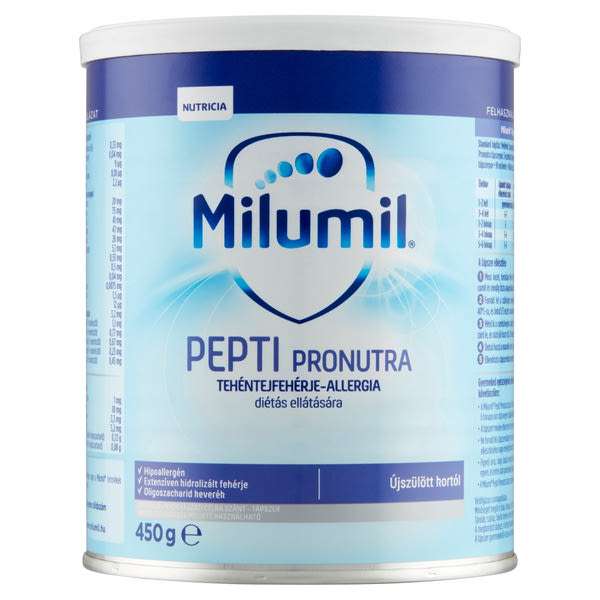 Milumil Pepti Pronutra speciális gyógyászati célra szánt tápszer 0 hónapos kortól - 450 g