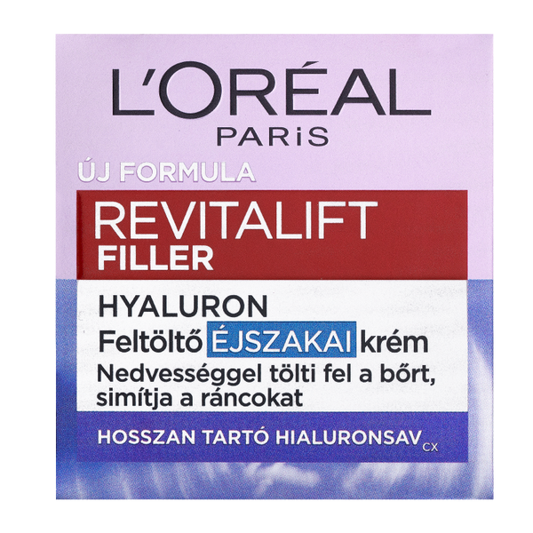 L'Oréal Paris Revitalift Filler Hyaluron ránctalanító éjszakai krém - 50 ml