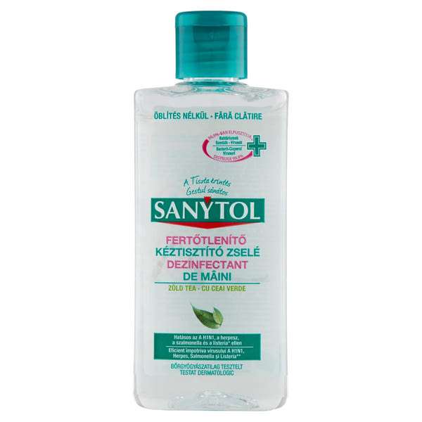 Sanytol fertőtlenítő kéztisztító zselé zöld tea - 75 ml