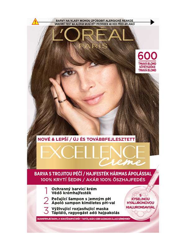 L'Oréal Paris Excellence krémes, tartós hajfesték 6 sötétszőke - 1 db