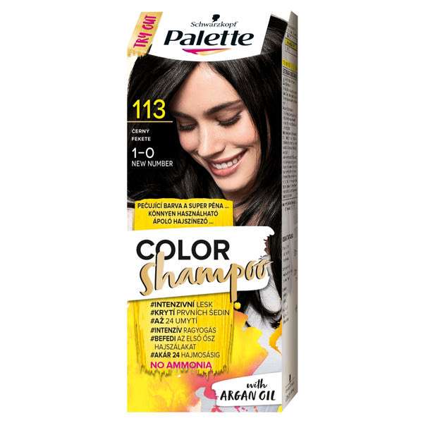 Schwarzkopf Palette Color Shampoo hajfesték 113 fekete - 1 db