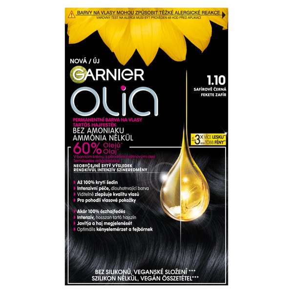 Garnier Olia hajfesték 1.10 Black Sapphire - 1 db