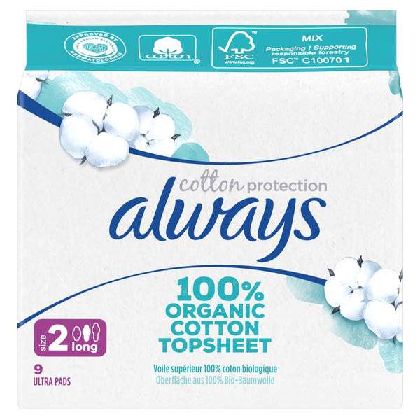 Always Cotton Protection Long egészségügyi betét - 9 db