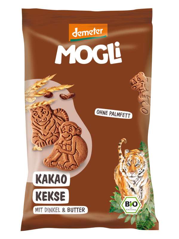 Mogli Bio Mini Tiger kakaós keksz - 50 g