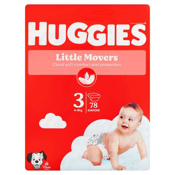 Huggies Little Movers 3 nadrágpelenka 4-9 kg - 78 db