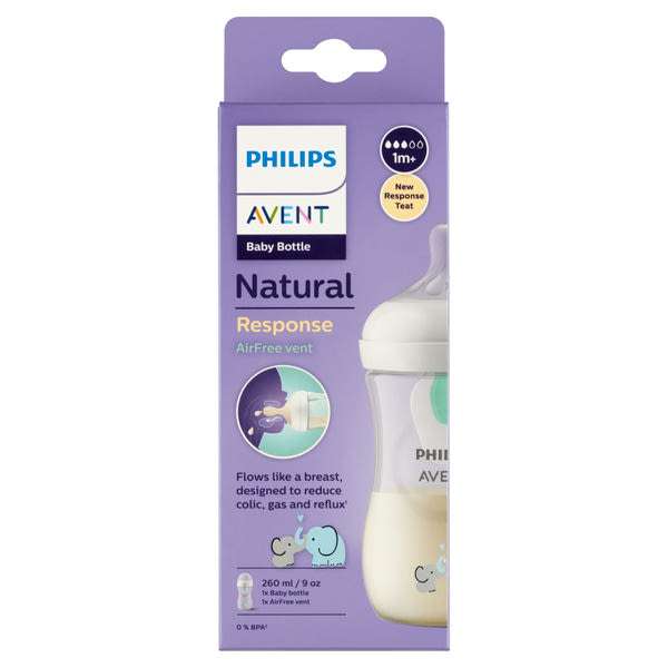 Philips Avent Natural Response AirFree cumisüveg 1 hónapos kortól 260 ml - 1 db