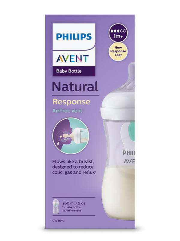 Philips Avent Natural Response AirFree cumisüveg 1 hónapos kortól, 260 ml - 1 db