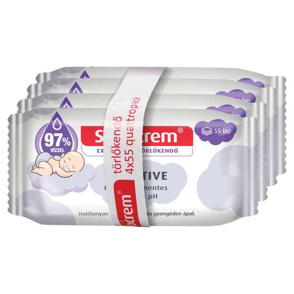 Sudocrem Sensitive Törlőkendő - (4x55db) 220 db