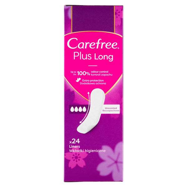 Carefree Plus Long tisztasági betét lágy illattal - 24 db