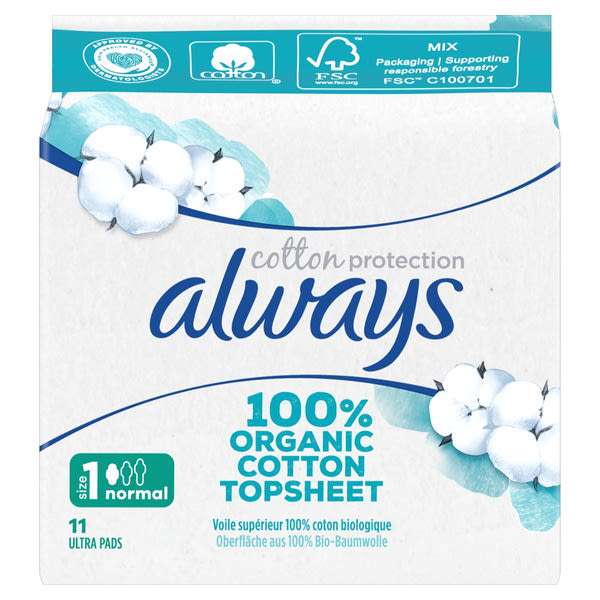 Always Cotton Protection Ultra Normal egészségügyi betét - 11 db