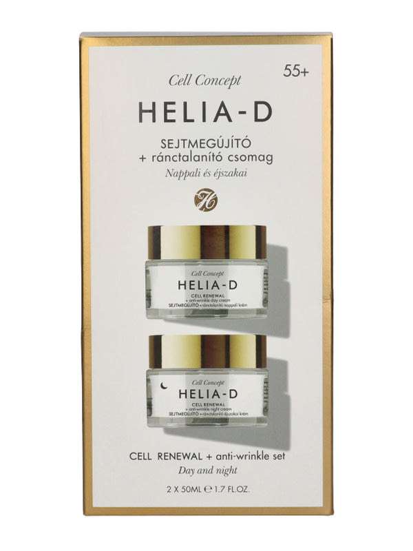 Helia-D Cell Concept sejtmegújító ránctalanító nappali és éjszakai krém 55+ 2x50 ml - 100 ml