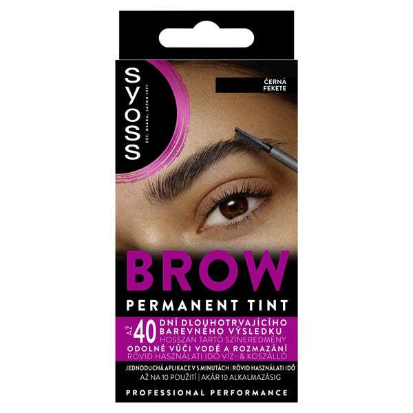 Syoss brow tint fekete szemöldökfesték - 1 db