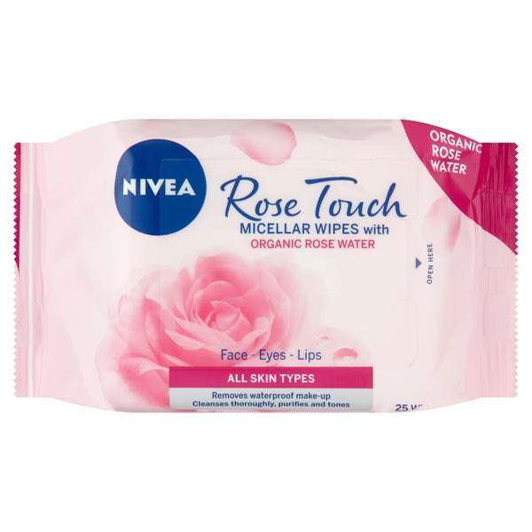 Nivea rózsavizes micellás arcttisztító kendő - 25 db