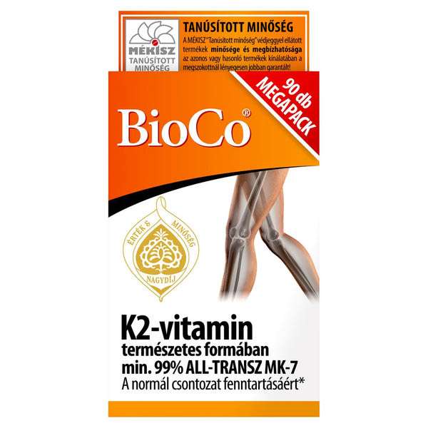 BioCo K2-vitamin 50 µg étrend-kiegészítő tabletta - 90 db