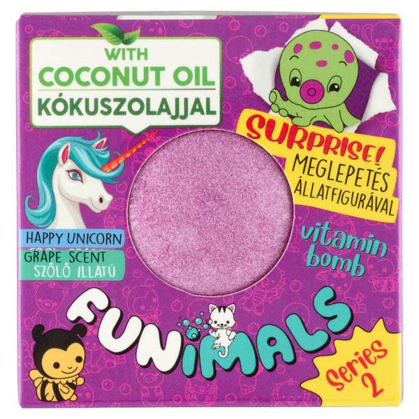 Funimals fürdőgolyó meglepetéssel, lila szőlő - 100 g