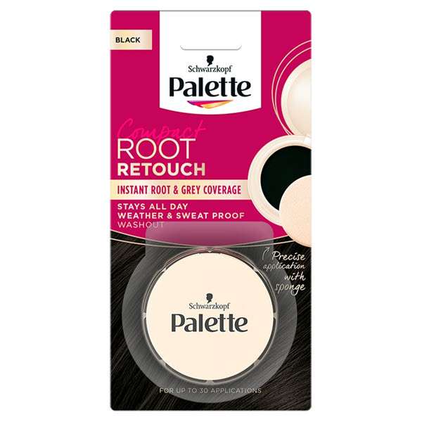 Palette Compact lenövést elfedő hajszínező, fekete - 1 db