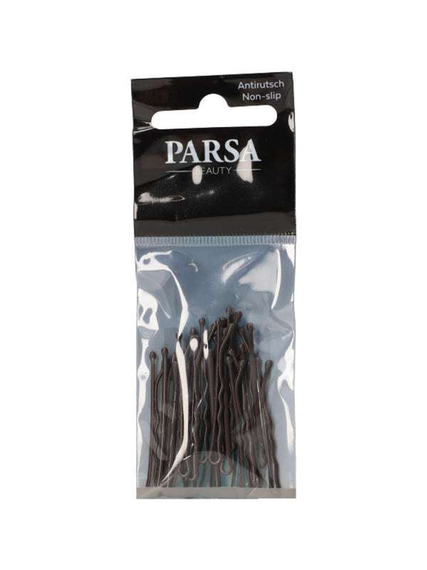 Parsa Beauty csúszásgátló hullámcsat barna - 20 db