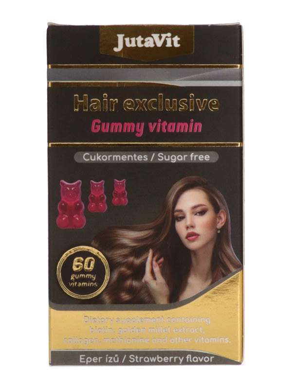 Jutavit Hair Exclusive gummy vitamin cukormentes - 60 db