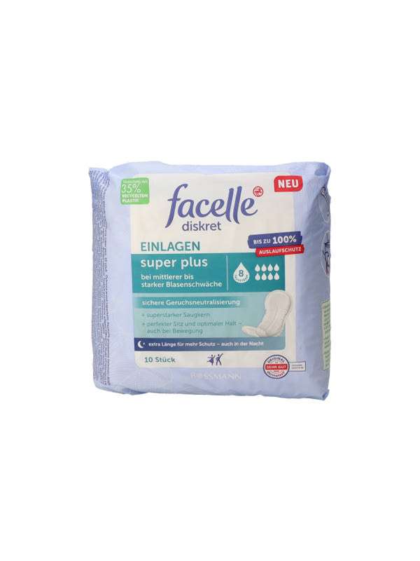 Facelle inkontinencia betét super plus szárnyas - 10 db