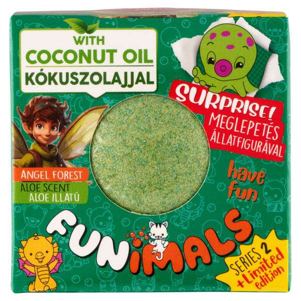Funimals fürdőgolyó, meglepetéssel, aloe zöld - 100 g