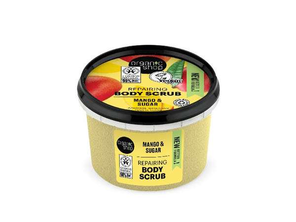 Organic Shop helyreállító testradír mangóval és cukorral - 250 ml